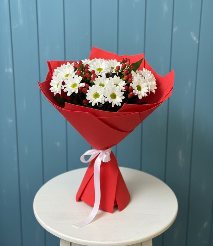 Букет цветов из: Хризантемы в Каменной Балке