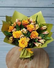 Букет цветов из:  Альстромерии и Розы в Каменной Балке