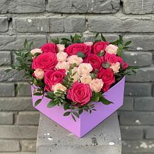Цветочная композиция из Розы в коробке в Каменной Балке