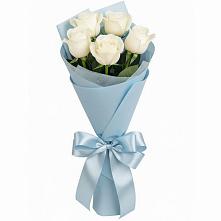 Букет 5 Белых роз Проуд в Каменной Балке