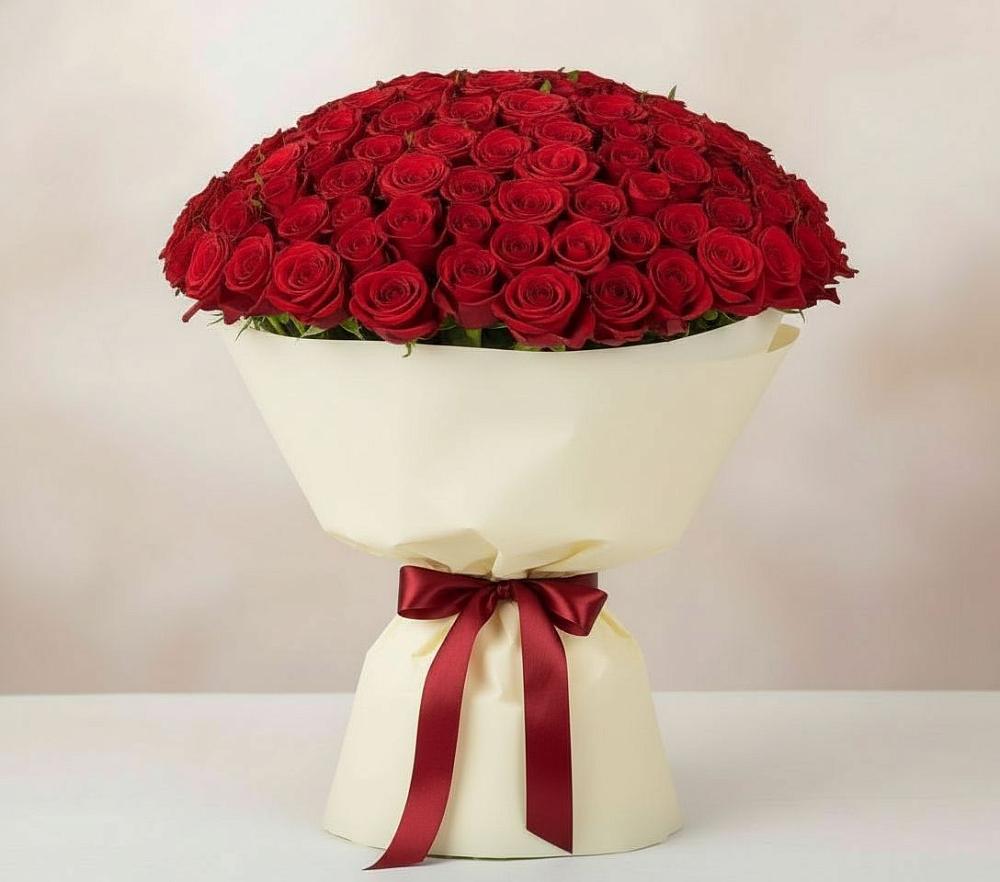 Букет 101 Красная роза Милано в Каменной Балке