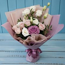 Букет цветов из:  Розы и Лизиантусы #REPLACE_PRED# Каменной Балке