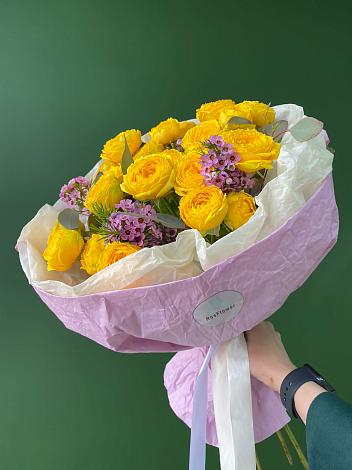 Букет Кустовые желтые розы в Каменной Балке