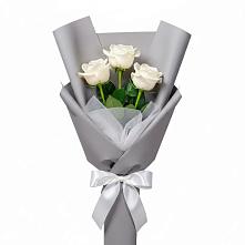 Букет 3 белые розы #REPLACE_PRED# Каменной Балке