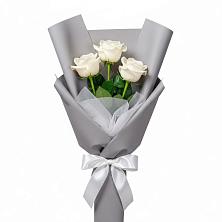 Букет 3 белые розы в Каменной Балке