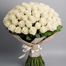 Букет 101 беля роза Белоснежка в Каменной Балке