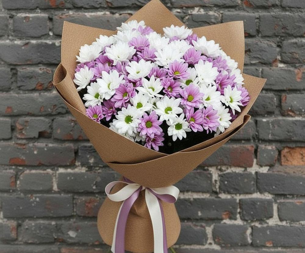 Букет цветов из: Хризантемы в Каменной Балке