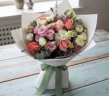 Букет цветов из:  Розы, Лизиантусы и Гвоздики #REPLACE_PRED# Каменной Балке