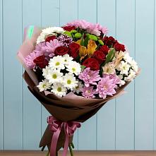 Букет цветов из:  Розы, Хризантемы и Альстромерии в Каменной Балке