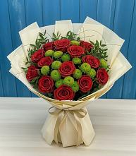 Букет цветов из:  Розы и Хризантемы #REPLACE_PRED# Каменной Балке