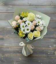 Букет цветов из:  Альстромерии, Розы и Хризантемы #REPLACE_PRED# Каменной Балке
