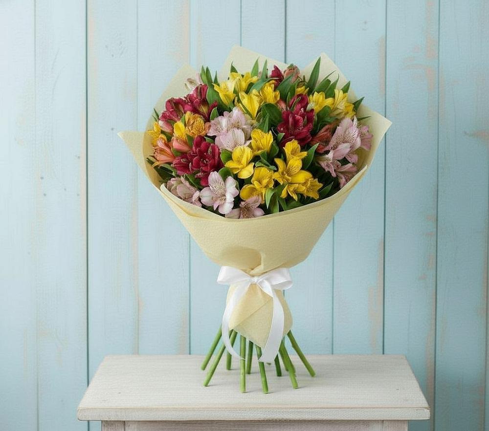 Букет цветов из: Альстромерии в Каменной Балке
